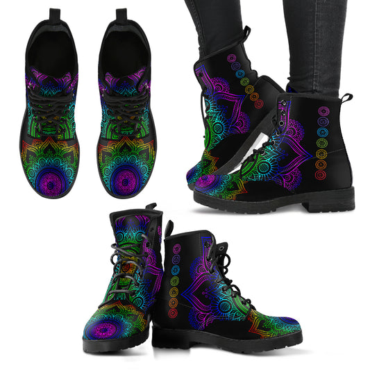 Chakra Mandala Women's Leather Boots