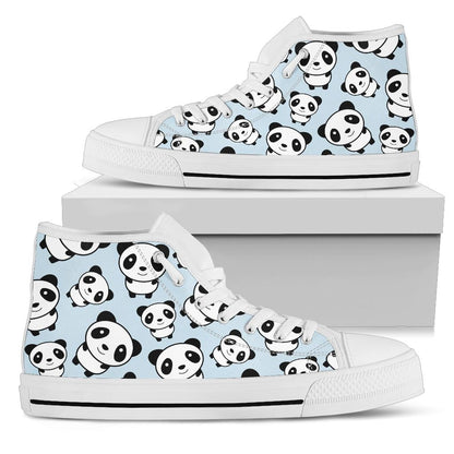 Cute Panda High Top Shoes