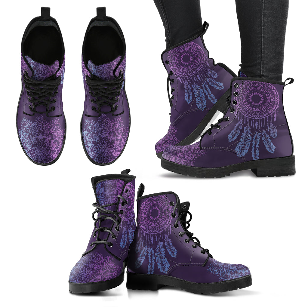 Purple Dreamcatcher Mandala Boots