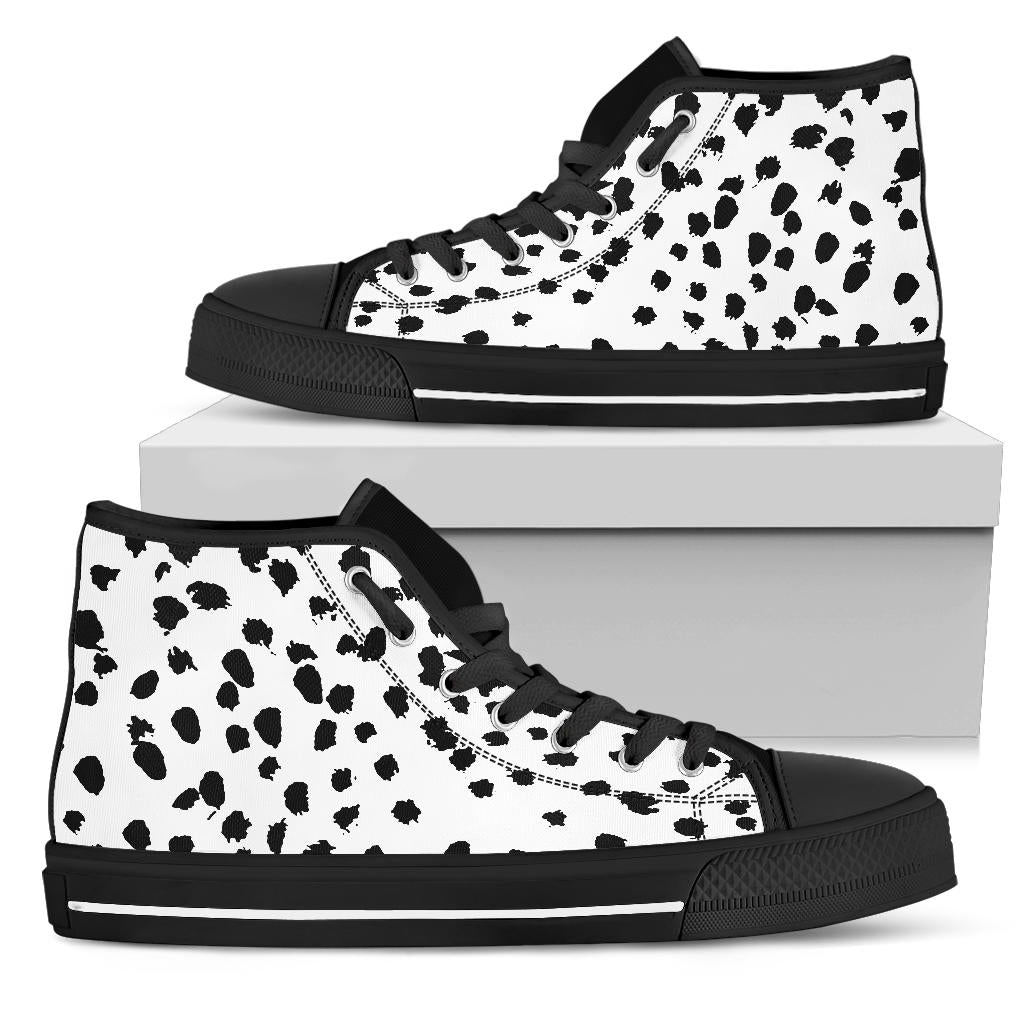 Dalmatian Shoes Black Sole High Top Shoes