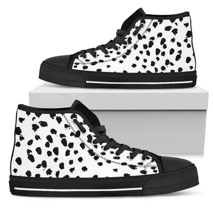Dalmatian Shoes Black Sole High Top Shoes