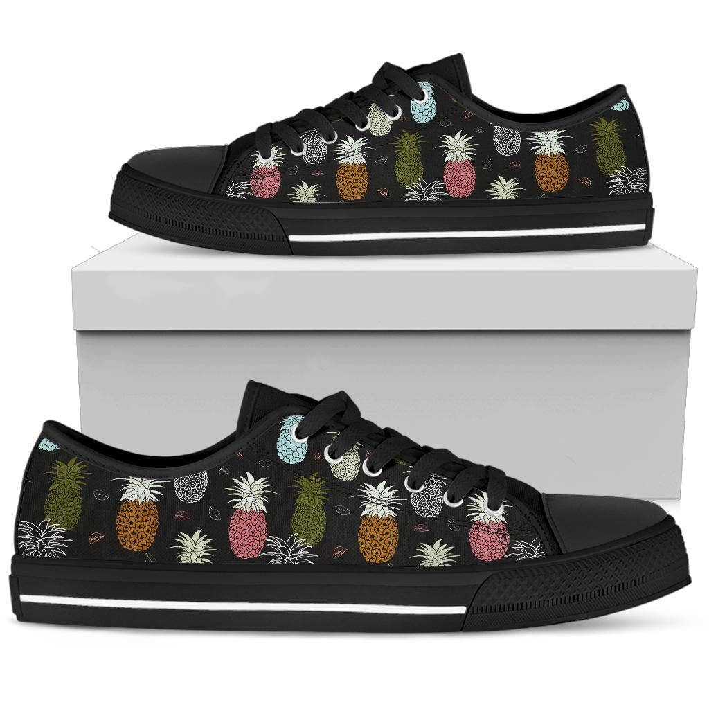 Colorful Pineapple Shoes - Black Sole