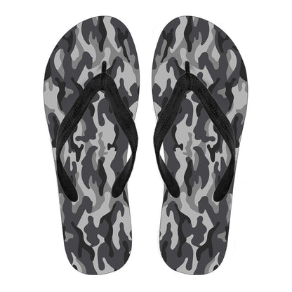 Grey Camouflage Flip Flops