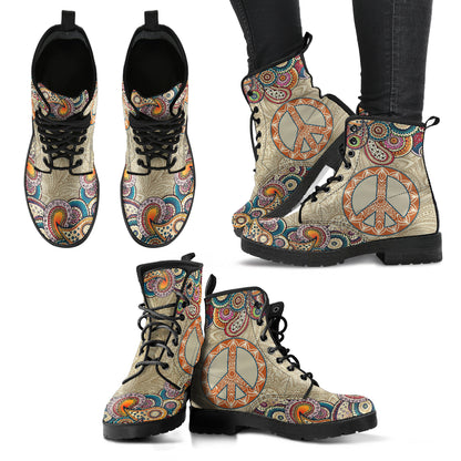 Mandala Peace 1 Handcrafted Boots