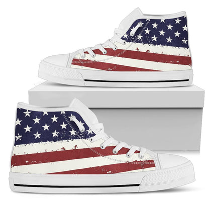 US Flag High Top Shoes