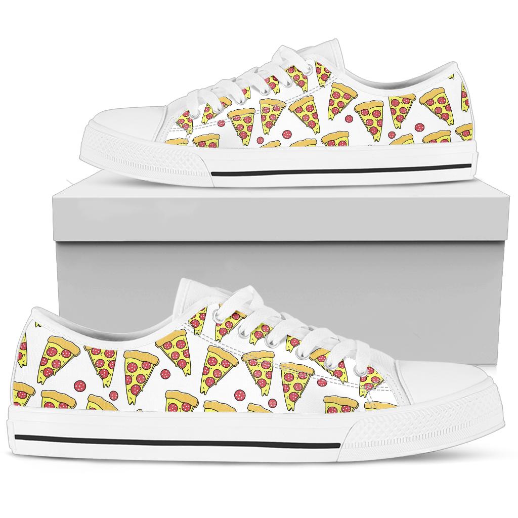 White Pizza Low Top Shoes