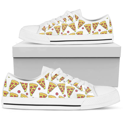 White Pizza Low Top Shoes