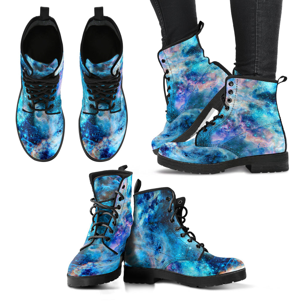 Blue Galaxy Printed Boots