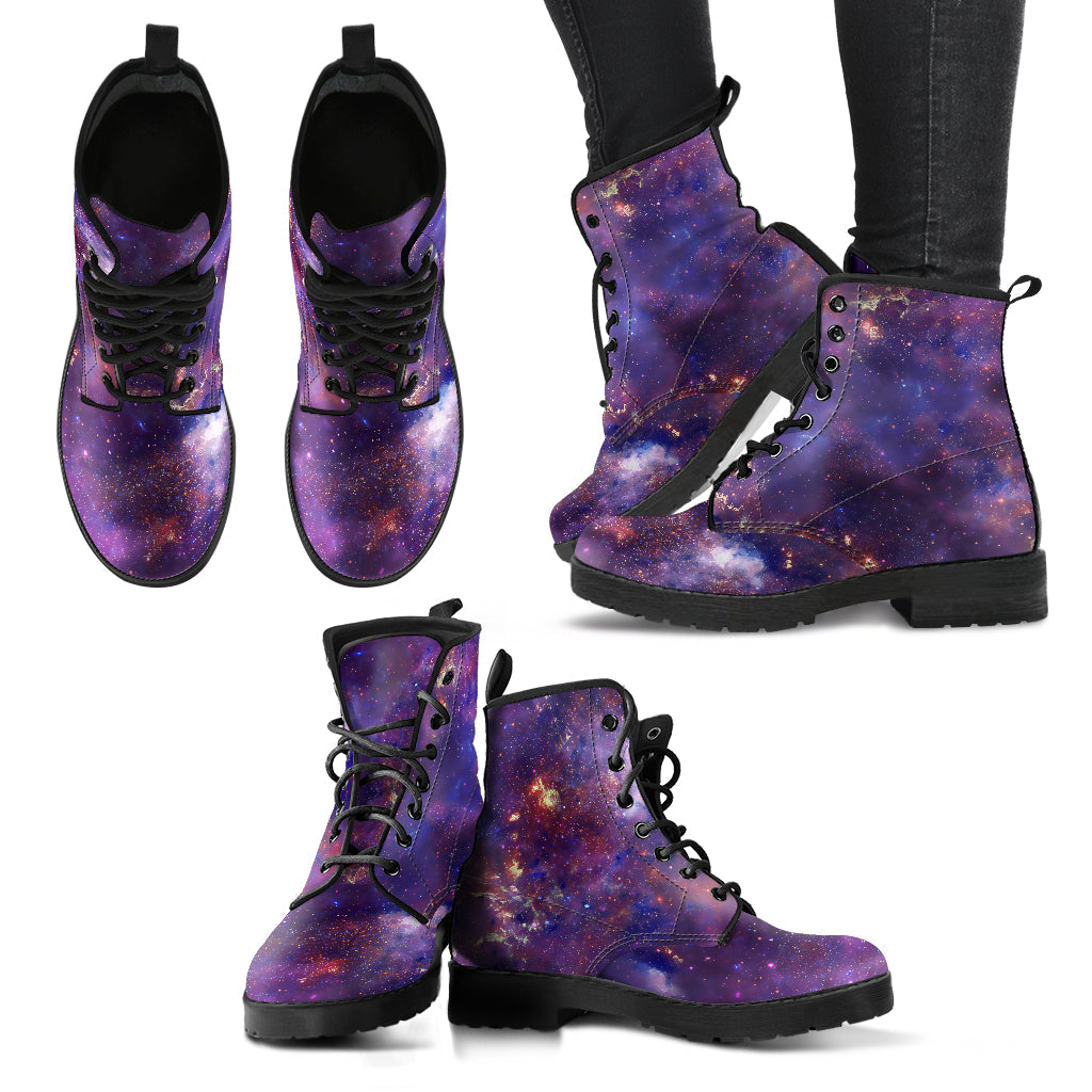 Purple Galaxy Printed Boots