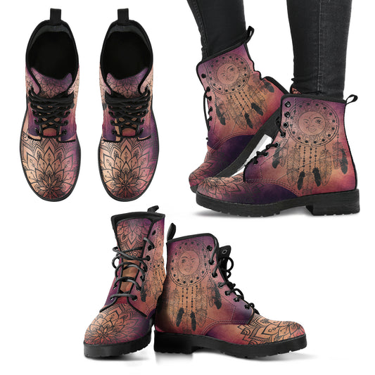 Moon Dream Catcher Women's Leather Boots