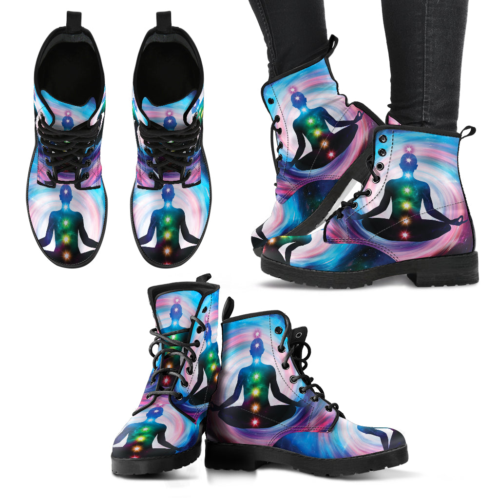 Glowing Chakra Women's Leather Boots