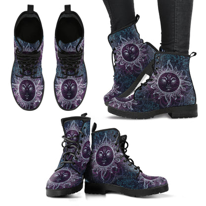 Sun & Moon Mandala Womens Boots