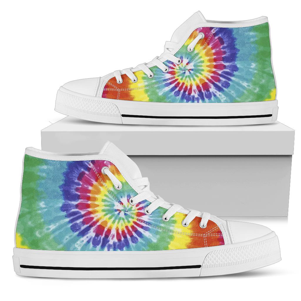 Tie Dye Rainbow Shoes High Top Sneakers for Women & Men