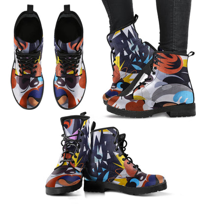 Colorful Abstract Art Womens Boots