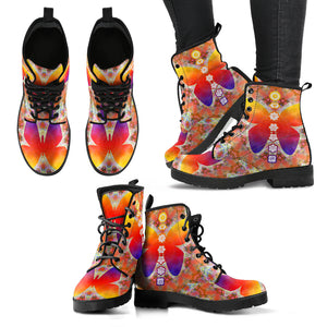 Colorful Butterfly and Chakra Women's Printed Boots