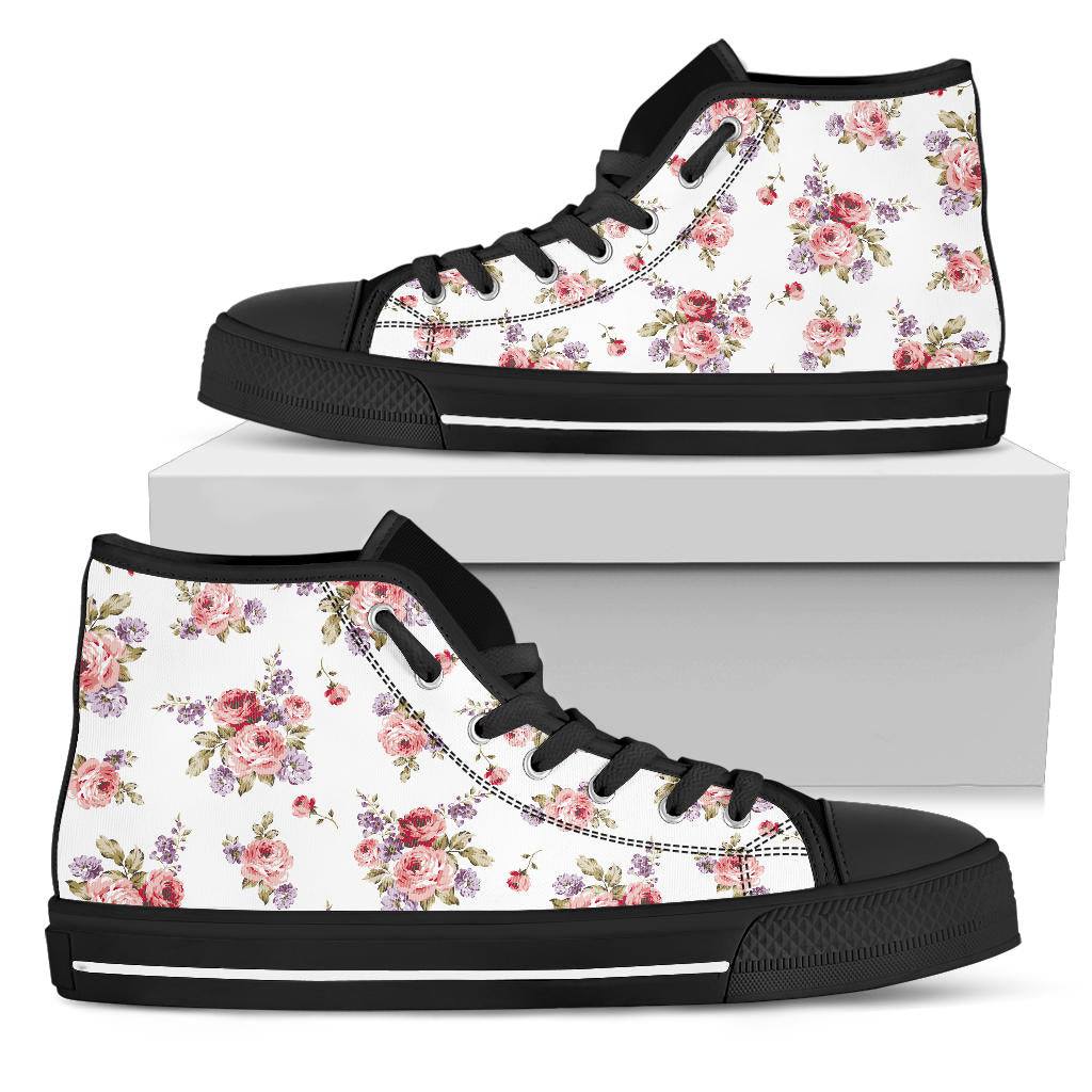 Cute Rose Shoes Black Sole - SF