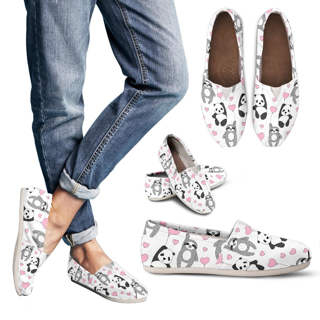 Panda Sloth Womens Casual Shoes