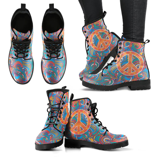 Peace Henna Women's Leather Boots