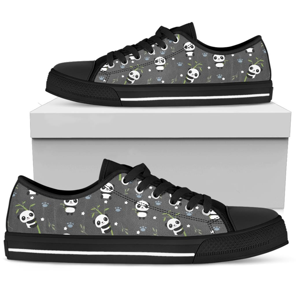 Cute Panda Shoes Black Sole
