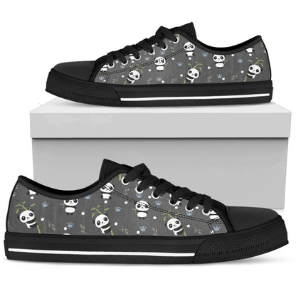 Cute Panda Shoes Black Sole
