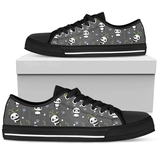 Cute Panda Shoes Black Sole