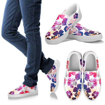 Colorful Aloha Flowers Slip On Shoes