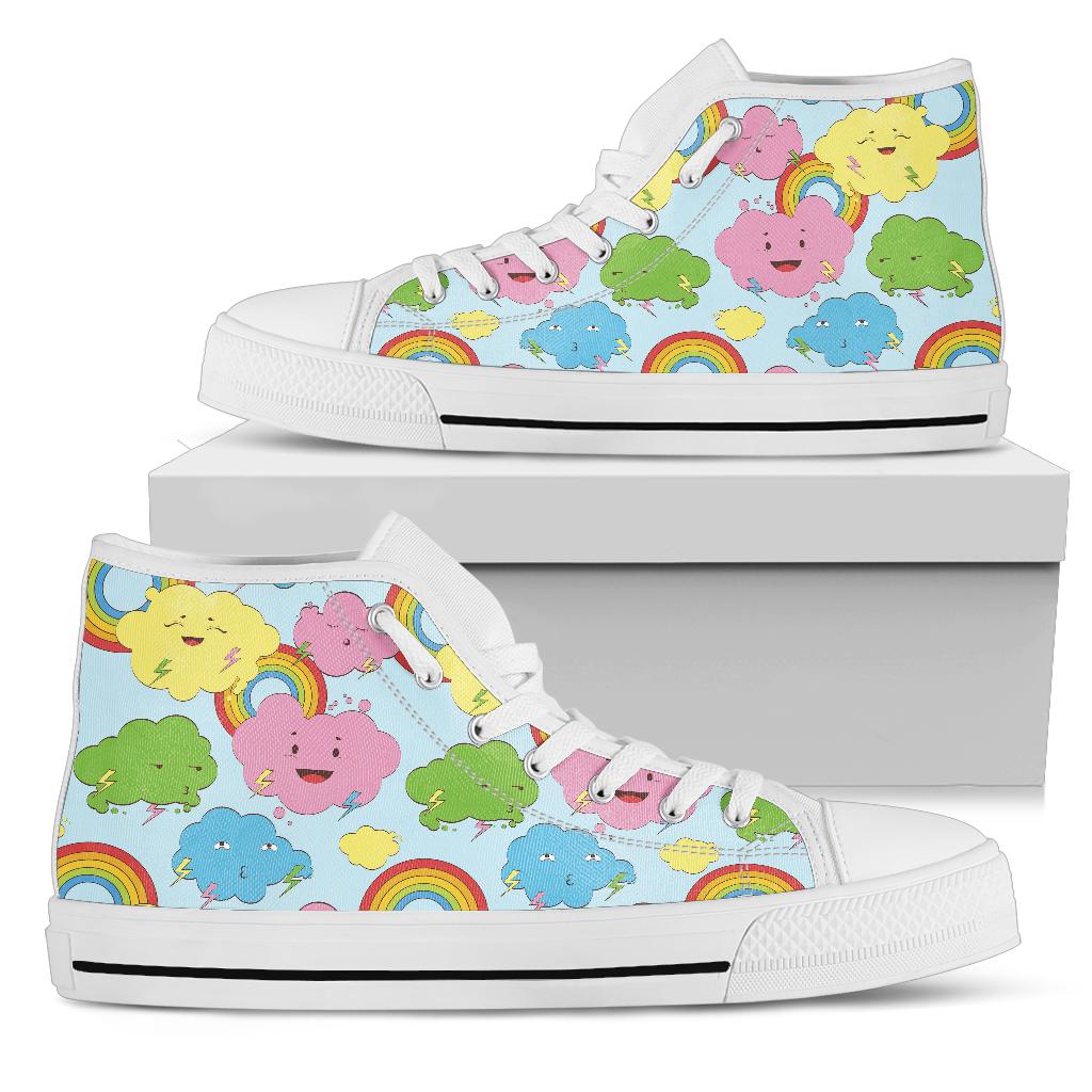 Kawaii Cute Clouds High Top Shoes