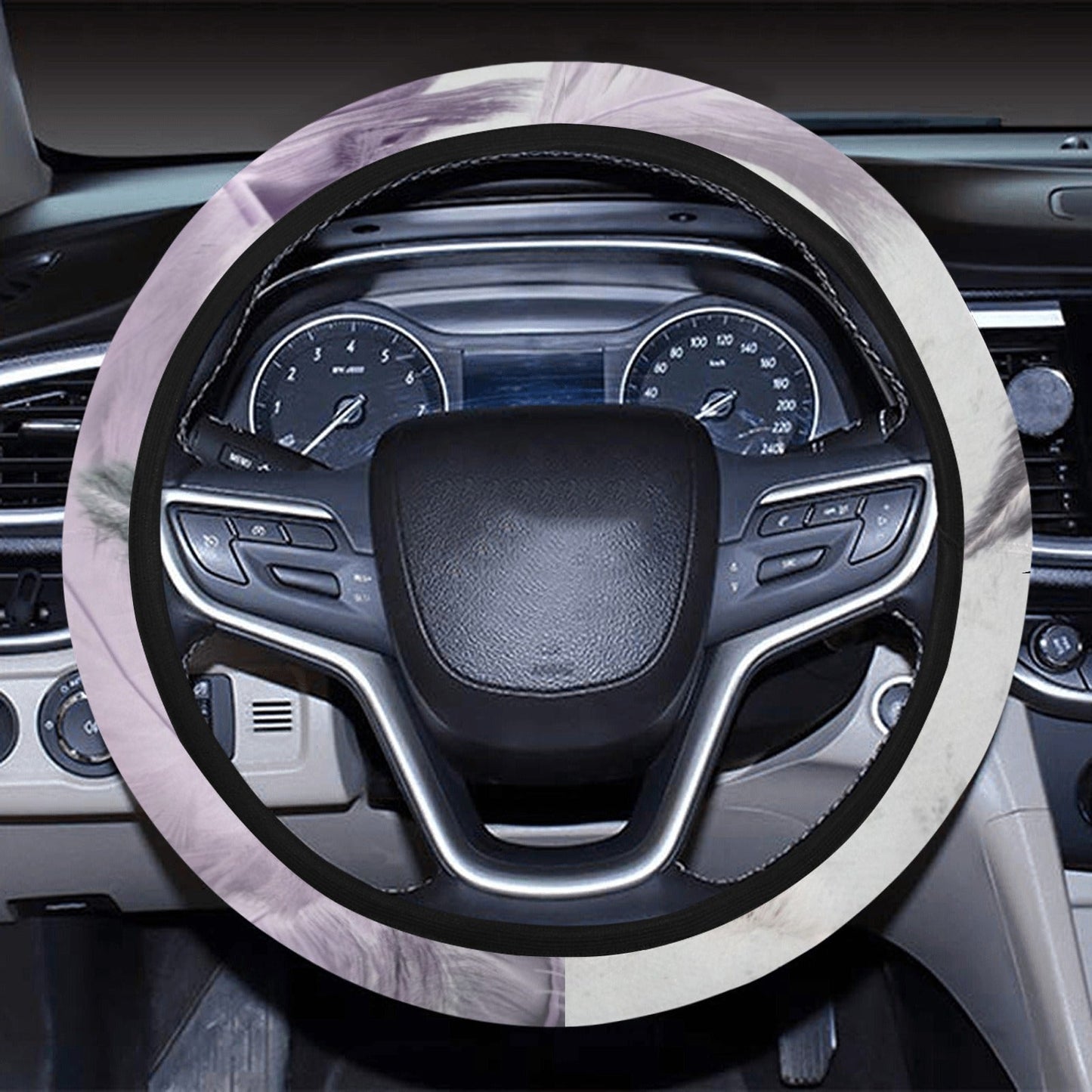 Feathers Steering Wheel Cover