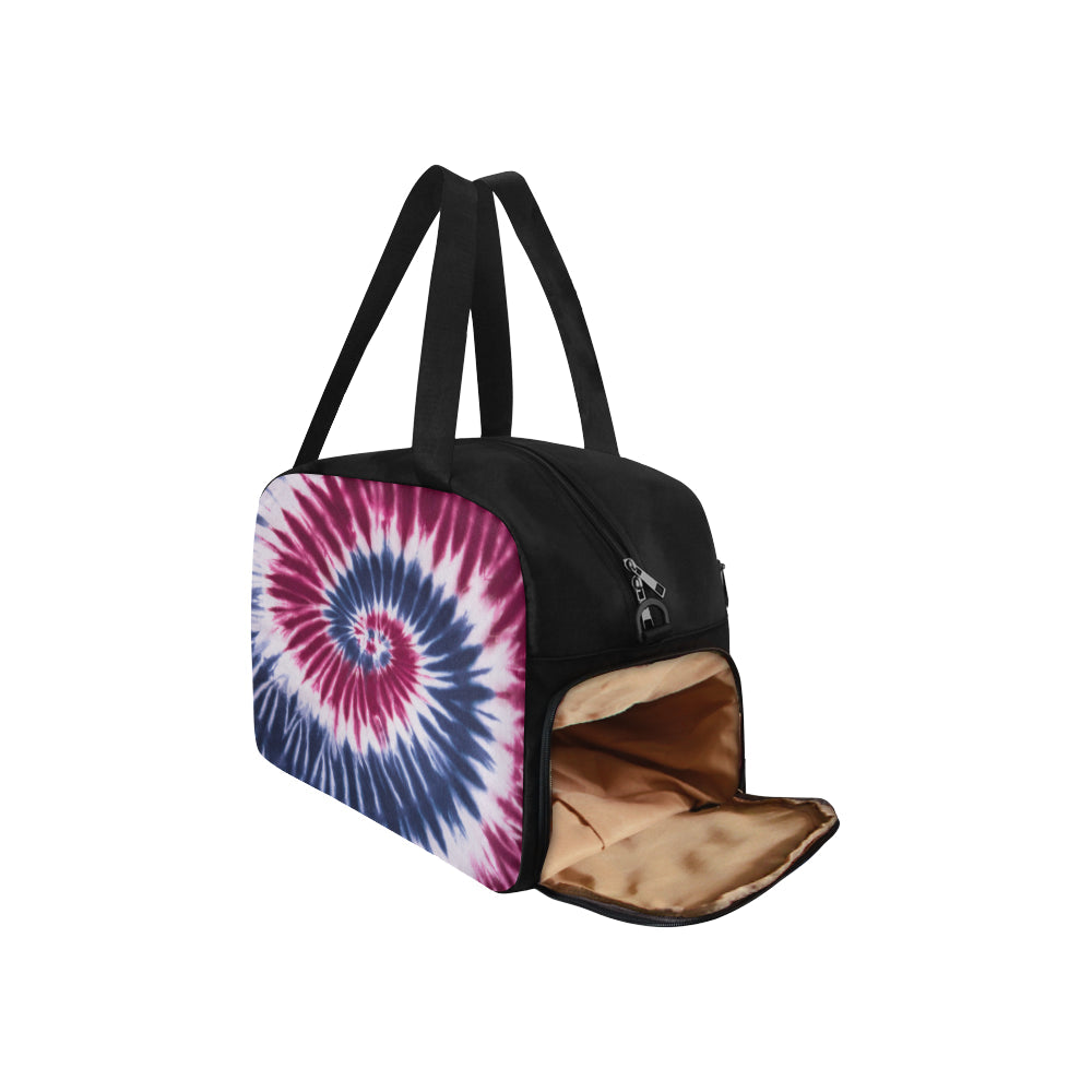 Red, White & Blue Tie Dye Fitness Bag Fitness
