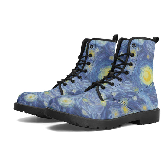 Starry Night Women's Leather Boots