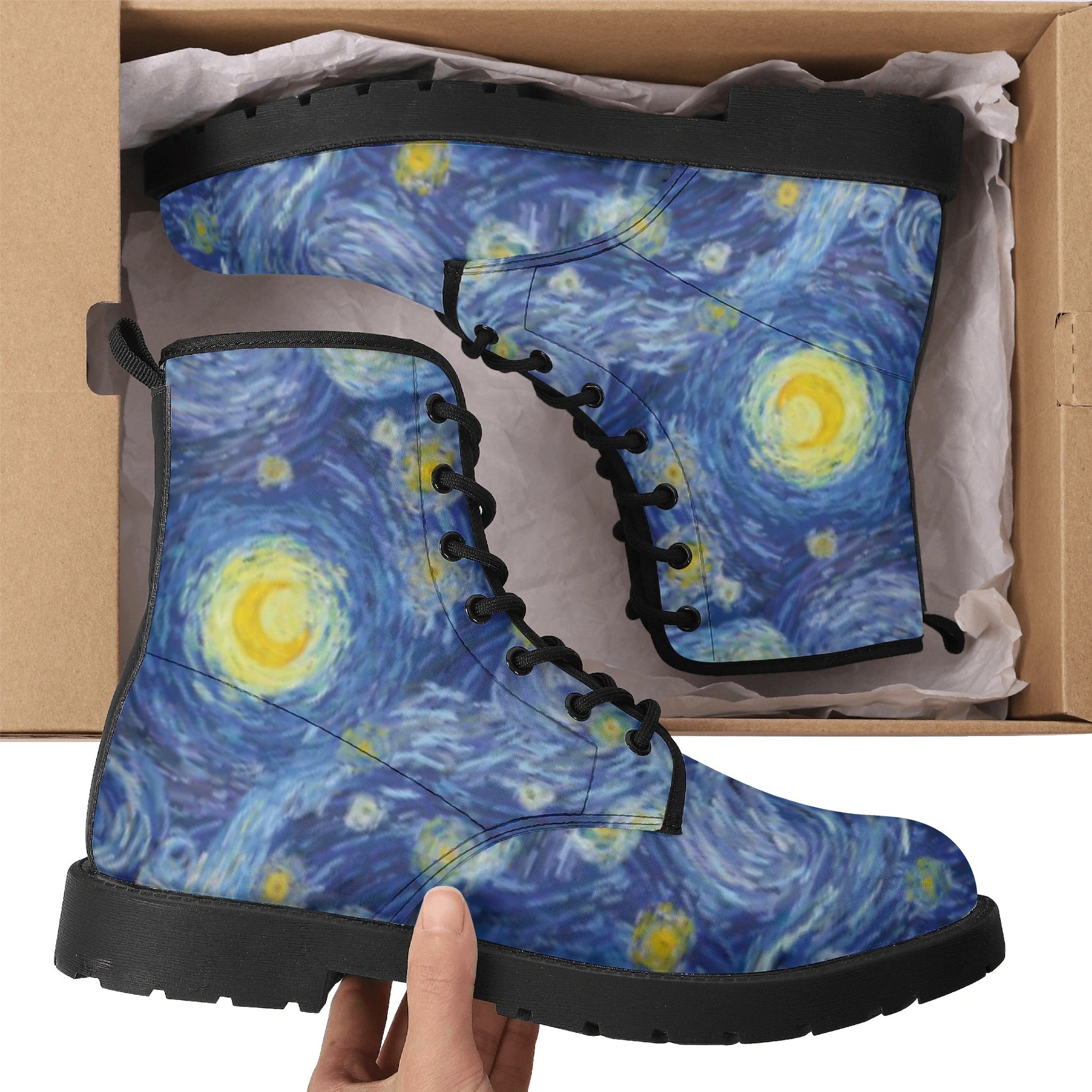 Starry Night Women's Leather Boots
