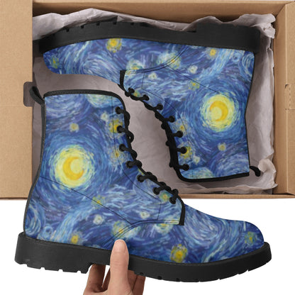 Starry Night Women's Leather Boots