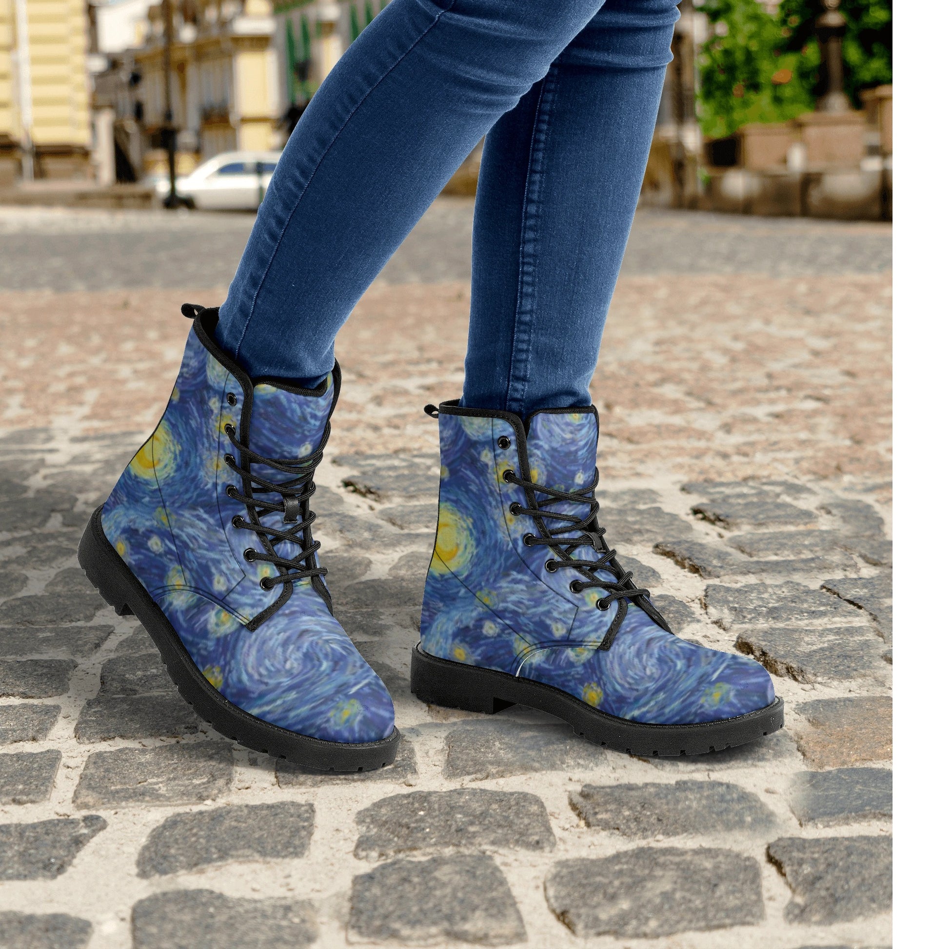 Starry Night Women's Leather Boots