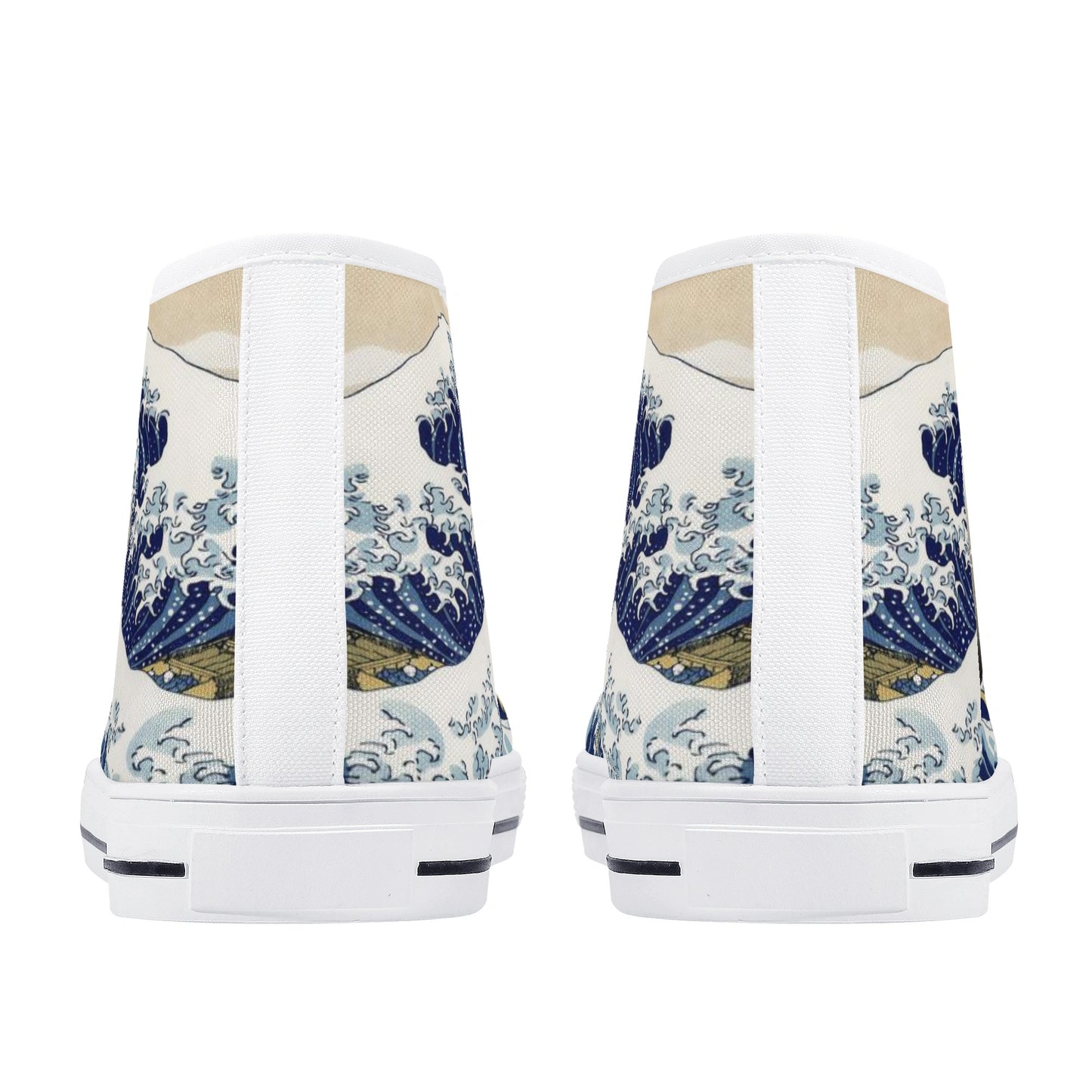 Great Wave - Women's High Top Canvas Shoes