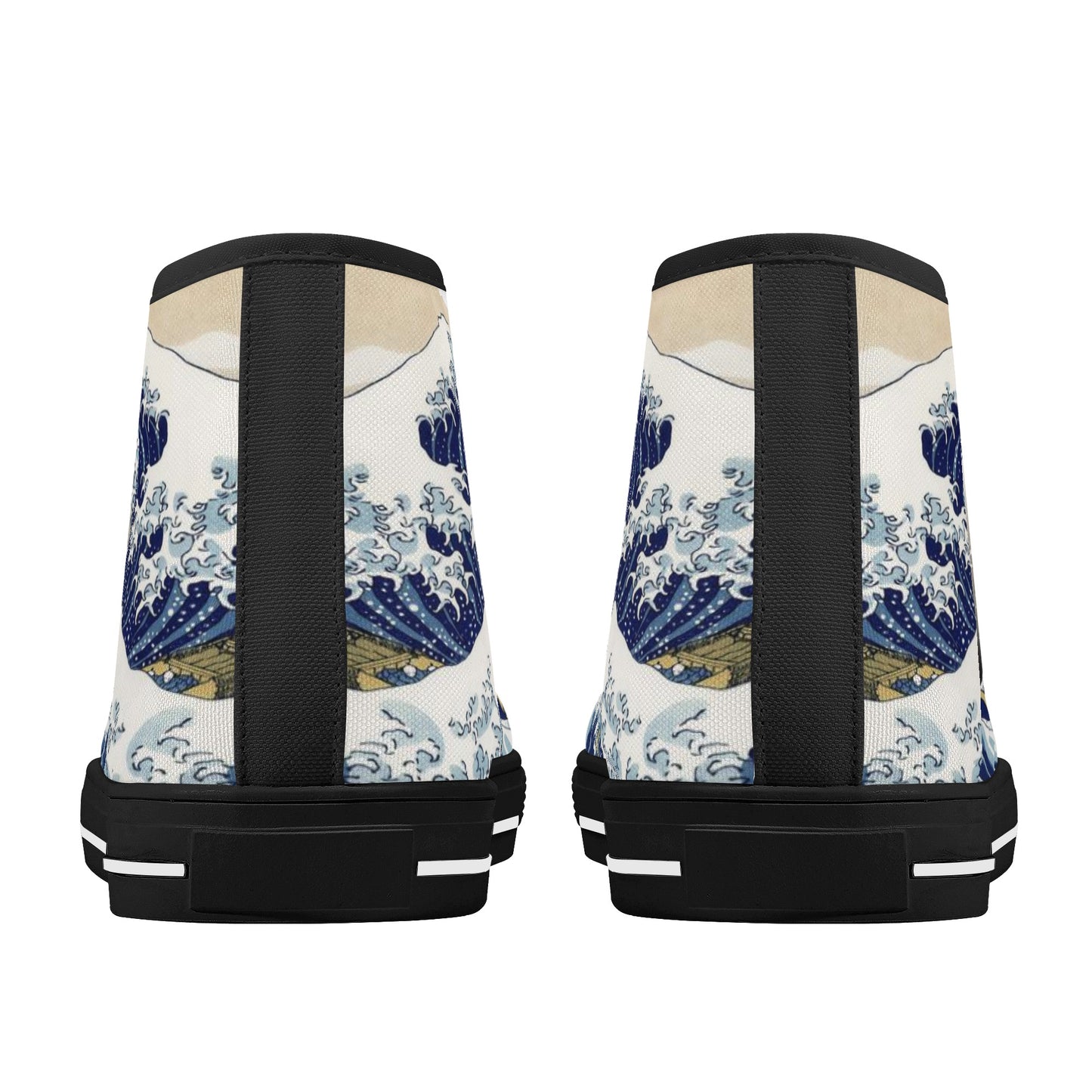 Great Wave - Women's High Top Canvas Shoes