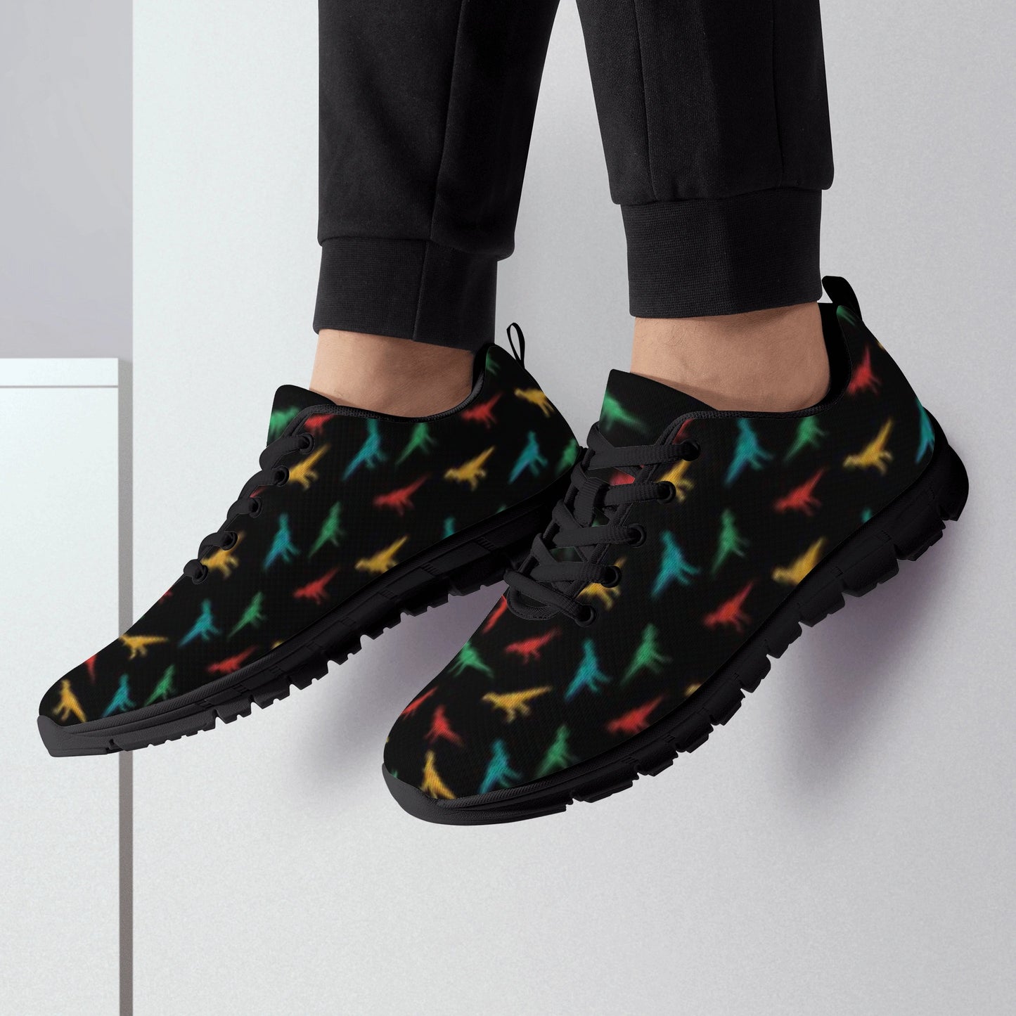 Black Dinosaur Men's Running Shoes