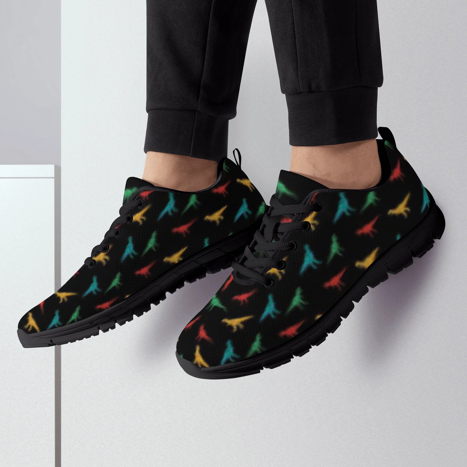 Black Dinosaur Men's Running Shoes