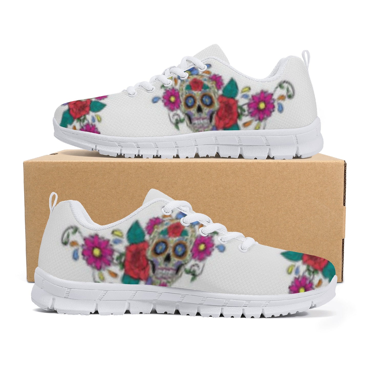 Skull Rose Men's Running Shoes