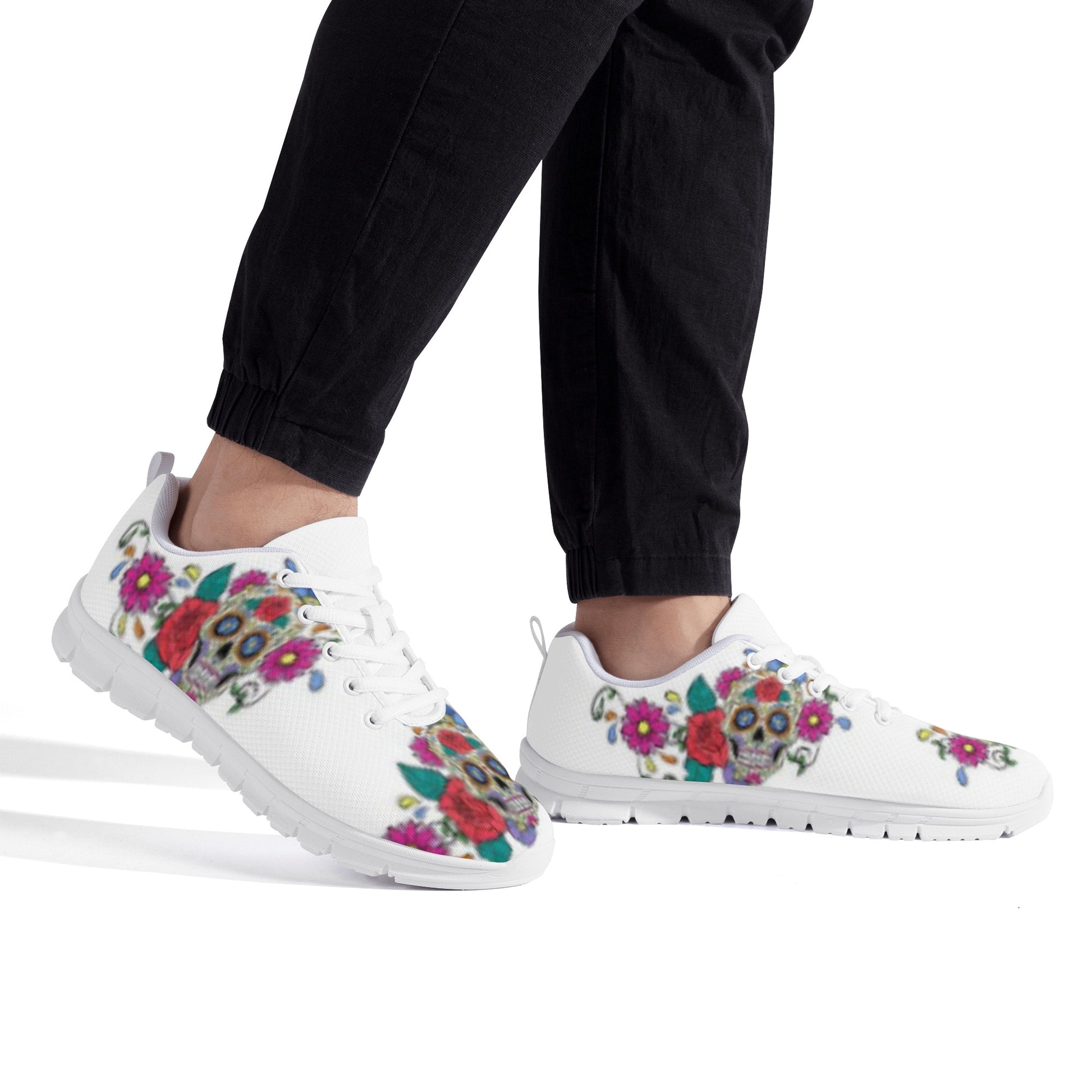 Skull Rose Men's Running Shoes