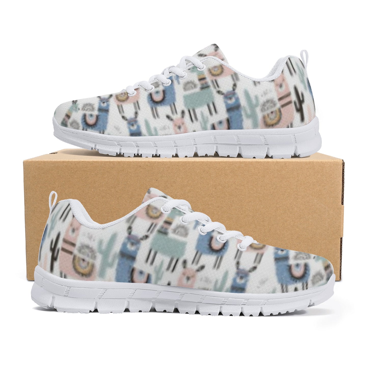 Llama Pattern Women's Running Shoes