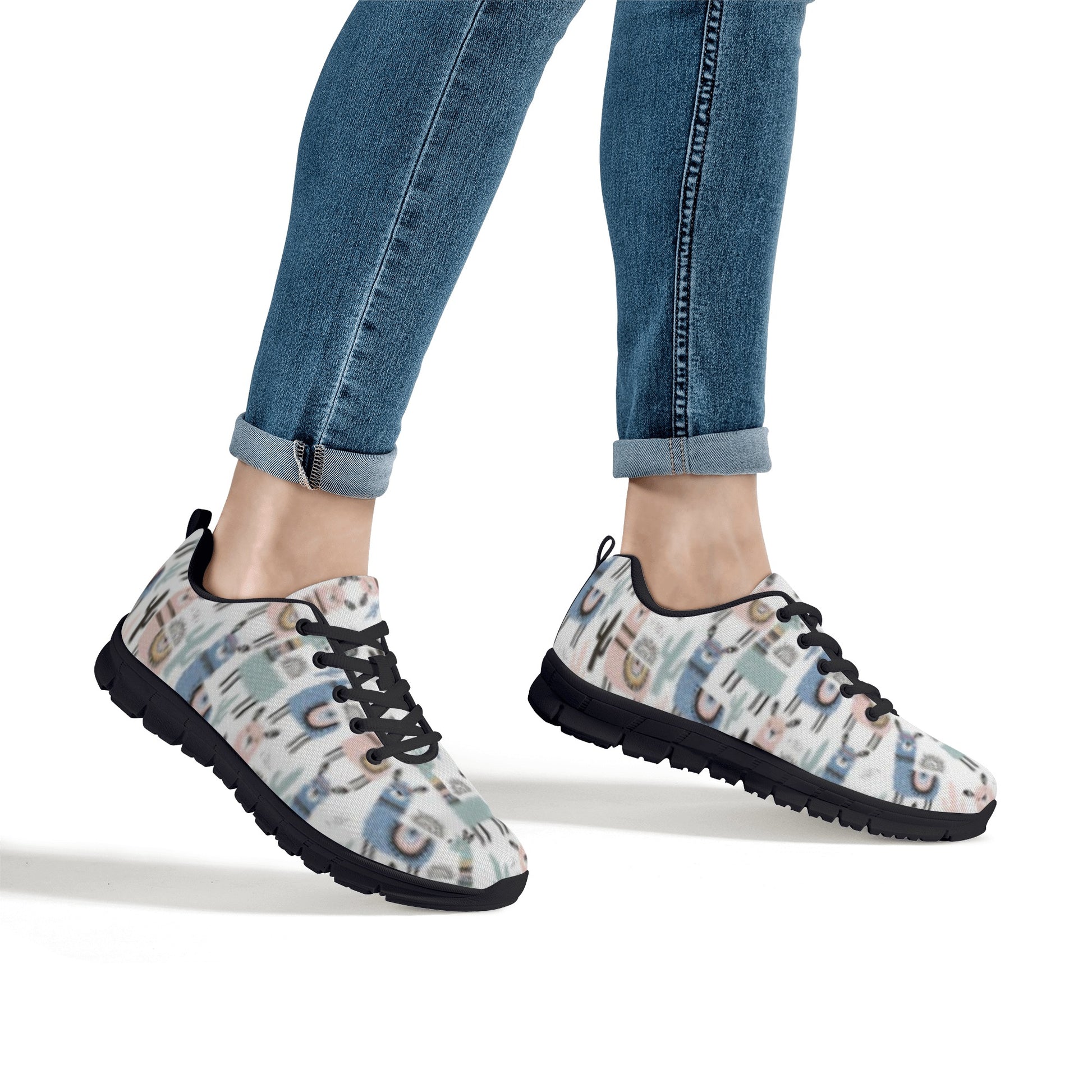 Llama Pattern Women's Running Shoes