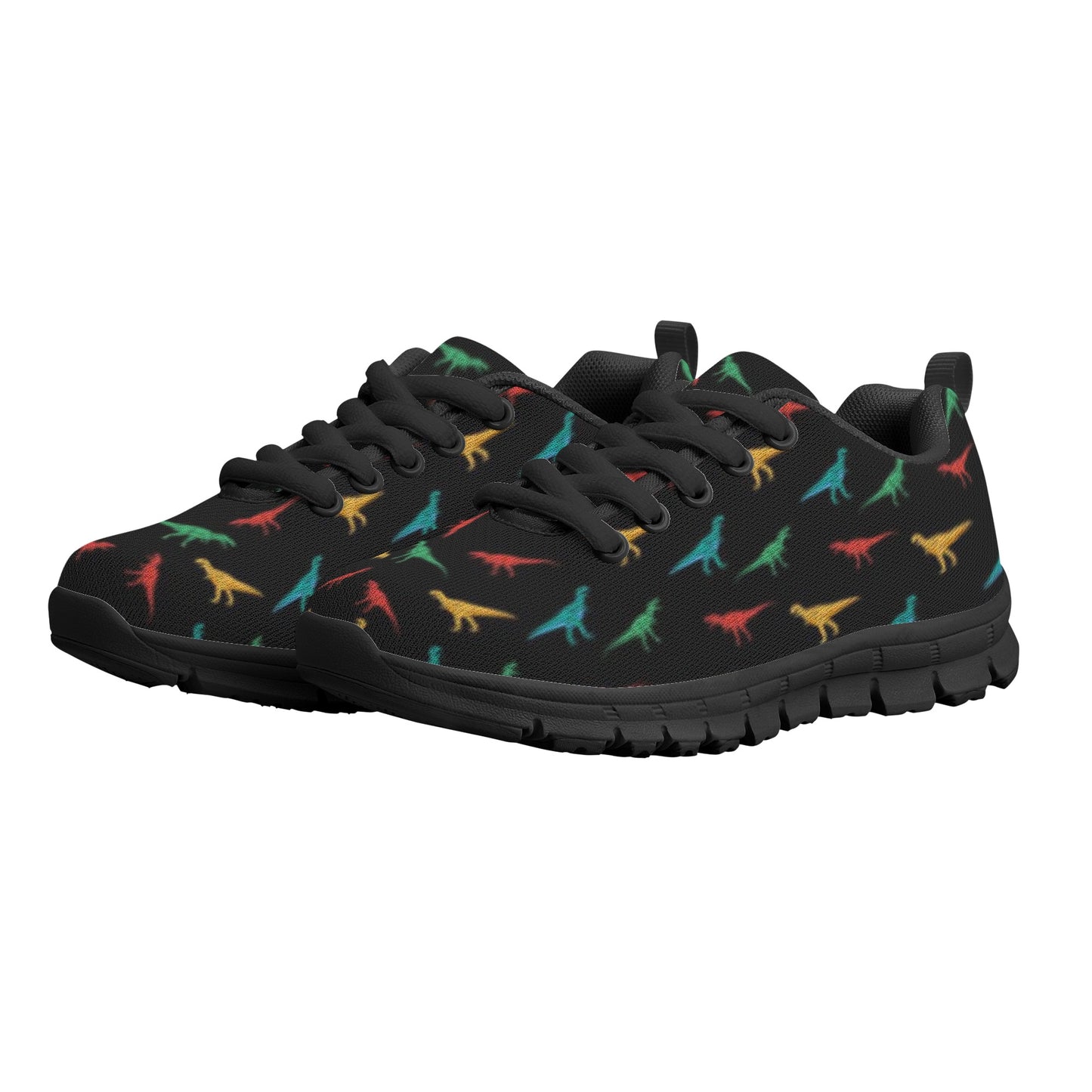 Black Dinosaur Kid's Running Shoes