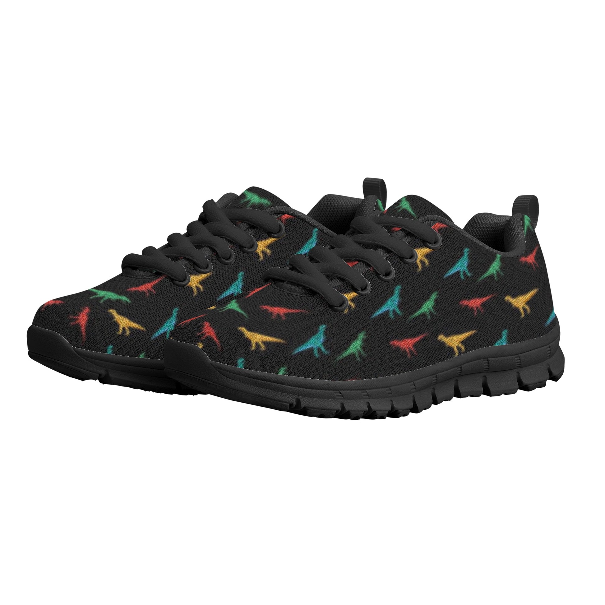 Black Dinosaur Kid's Running Shoes