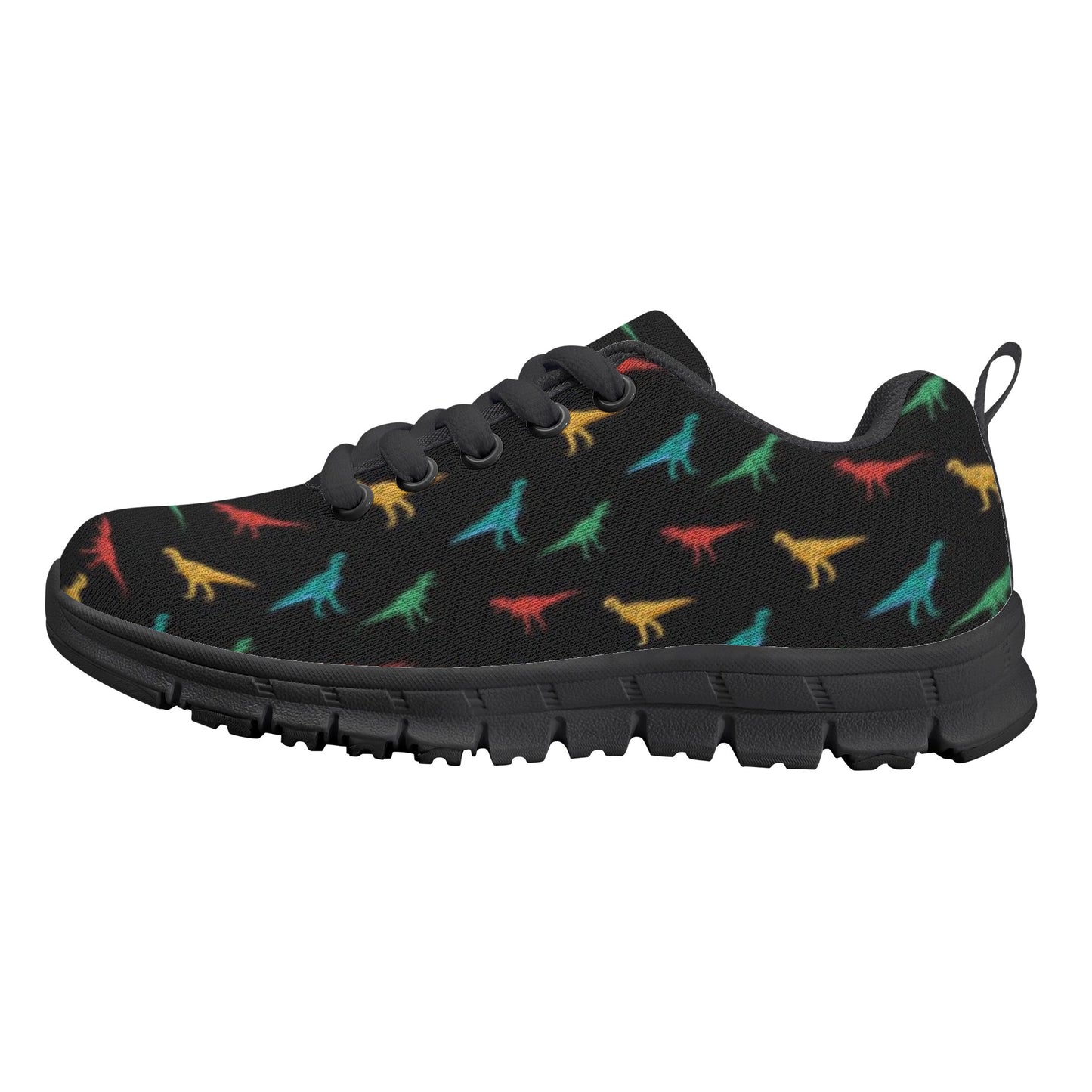 Black Dinosaur Kid's Running Shoes