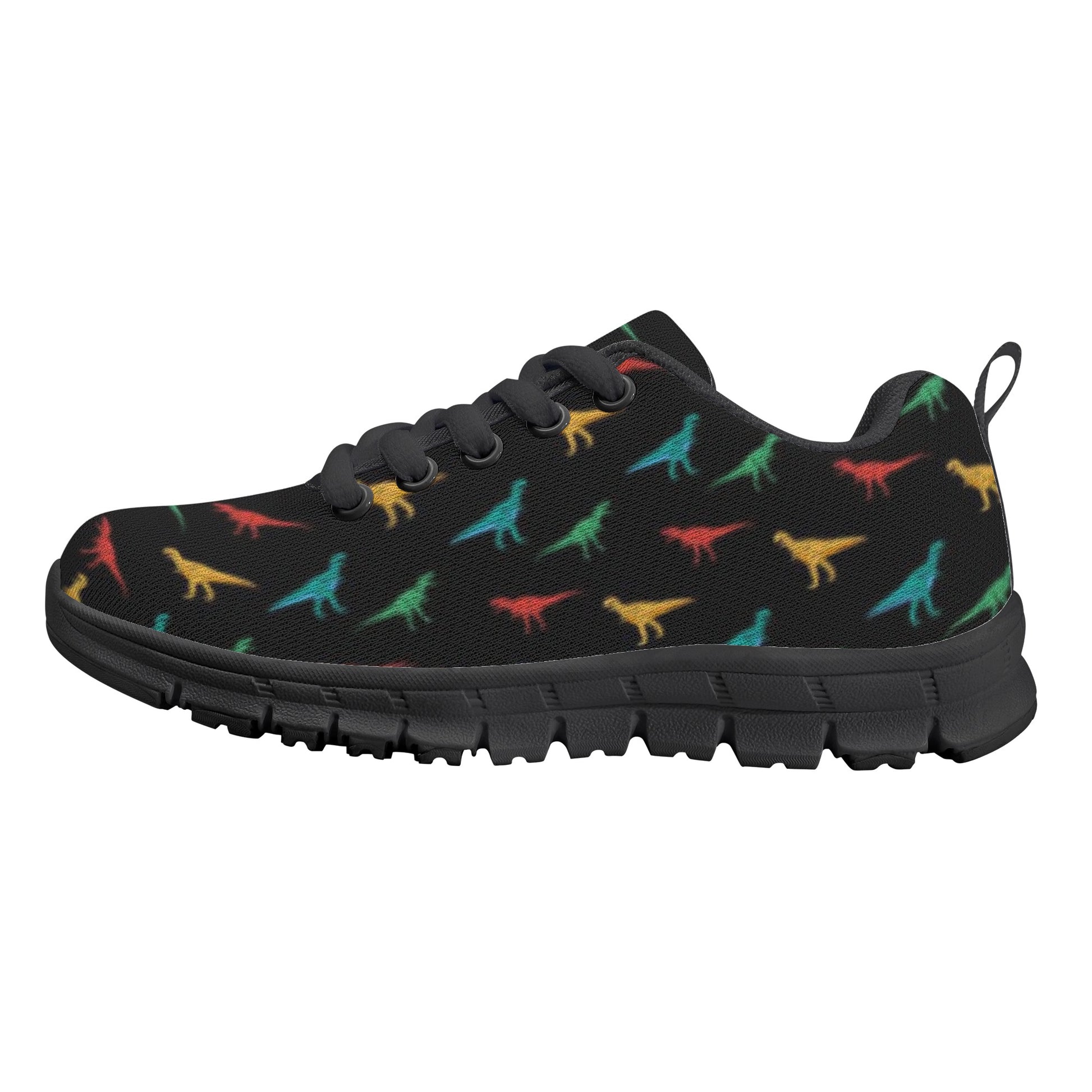 Black Dinosaur Kid's Running Shoes