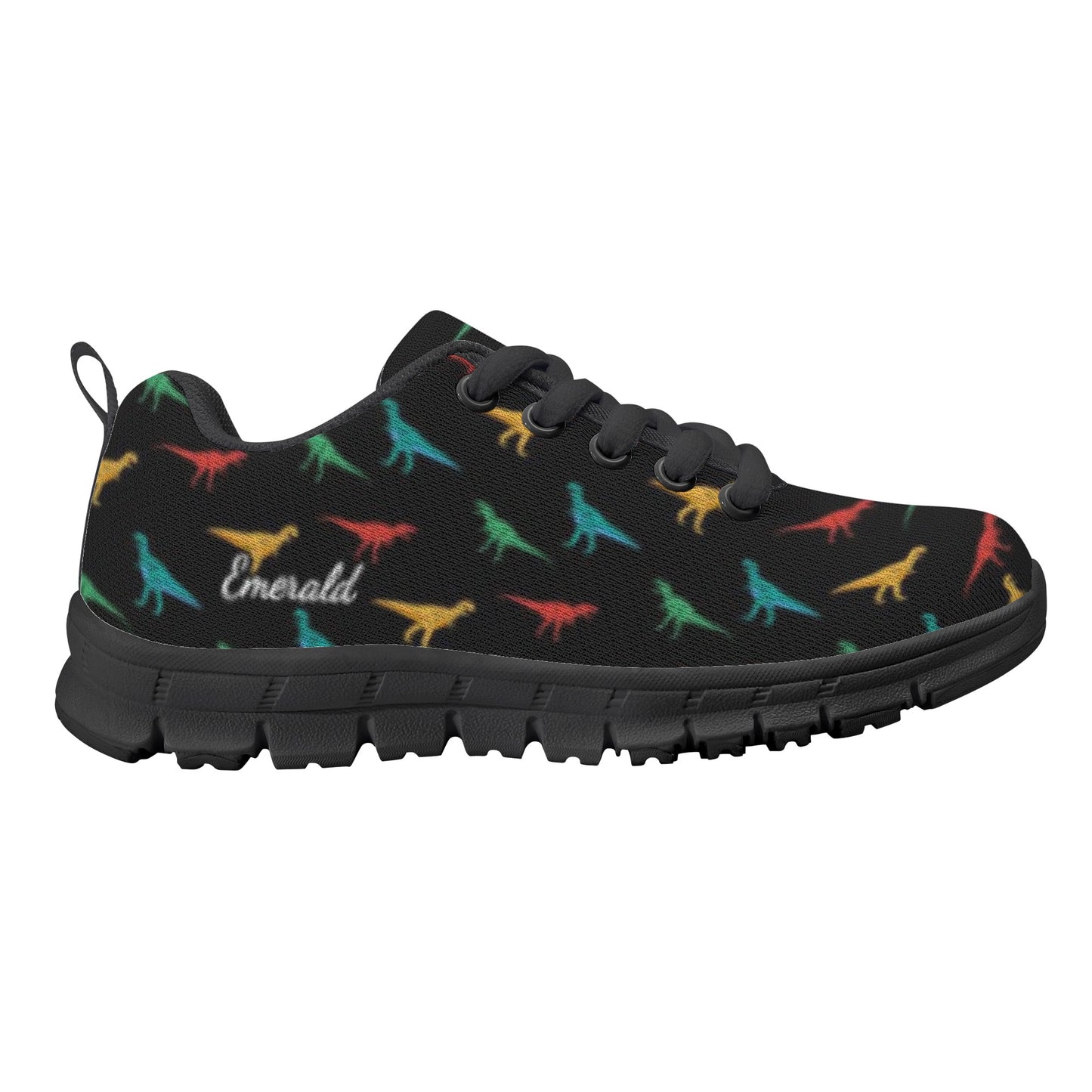 Black Dinosaur Kid's Running Shoes