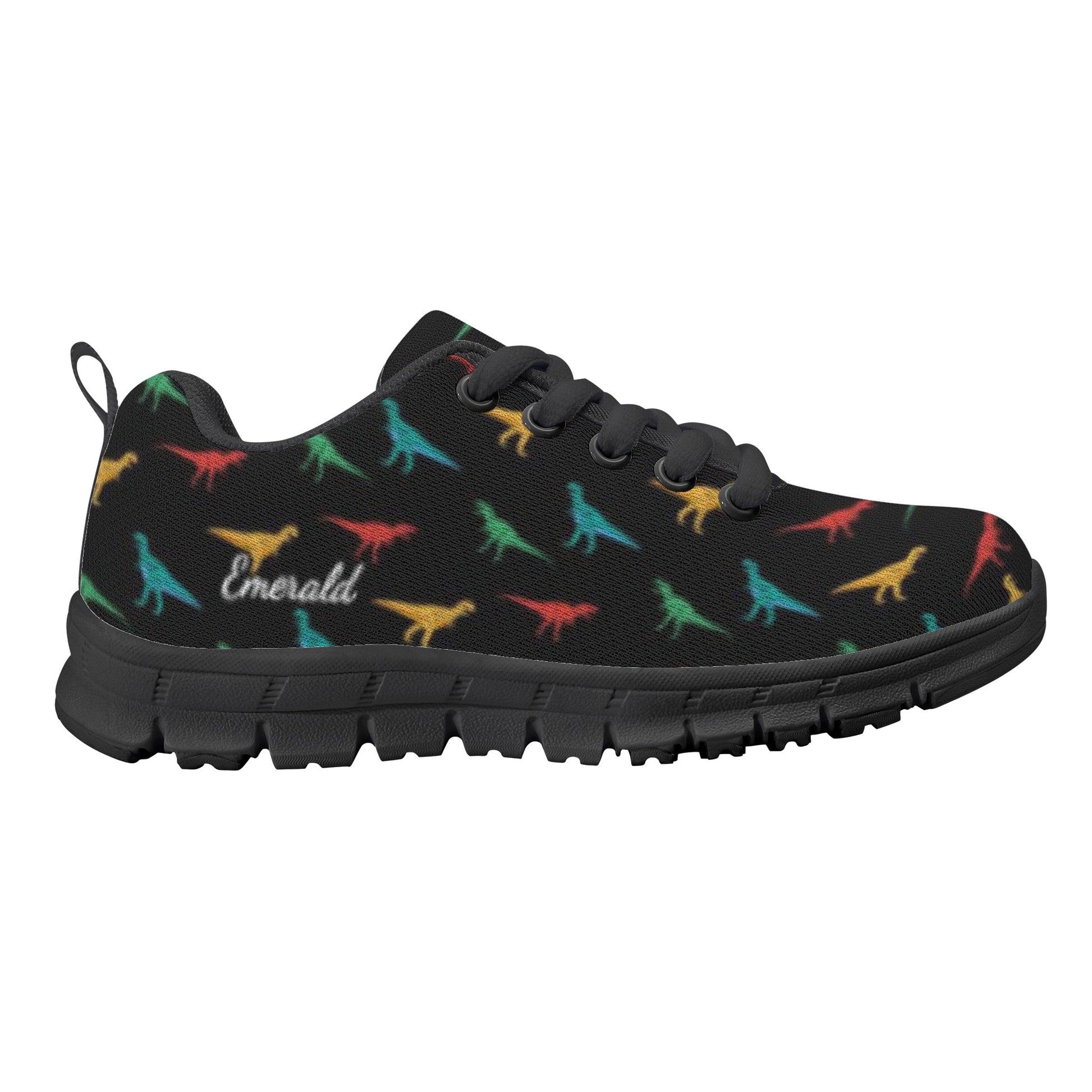 Black Dinosaur Kid's Running Shoes