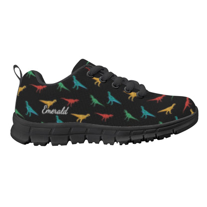 Black Dinosaur Kid's Running Shoes