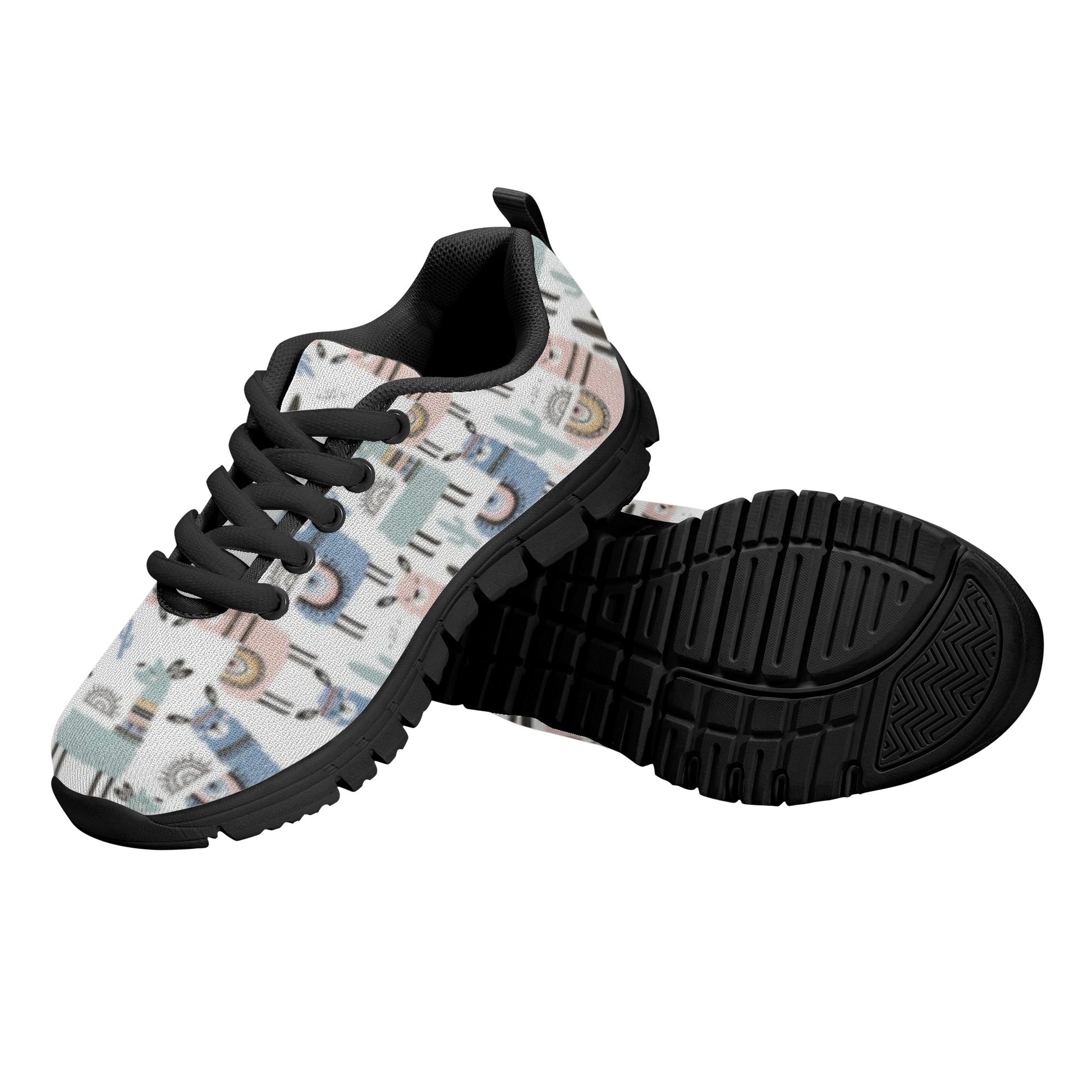 Llama Pattern Kid's Running Shoes