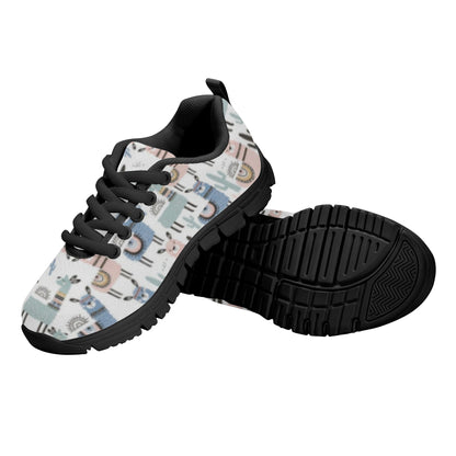 Llama Pattern Kid's Running Shoes